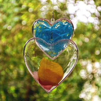 

Christmas Clear Bauble Heart Decoration Love Heart Shaped 10pcs Plastic