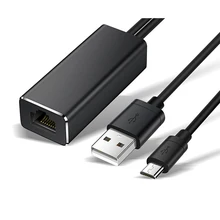 10/100 Мбит/с для Fire tv/Google Home Chromecast Ultra Audio Stick 480 Мбит/с Fire tv Stick HD Micro USB2.0 к RJ45 Ethernet адаптер