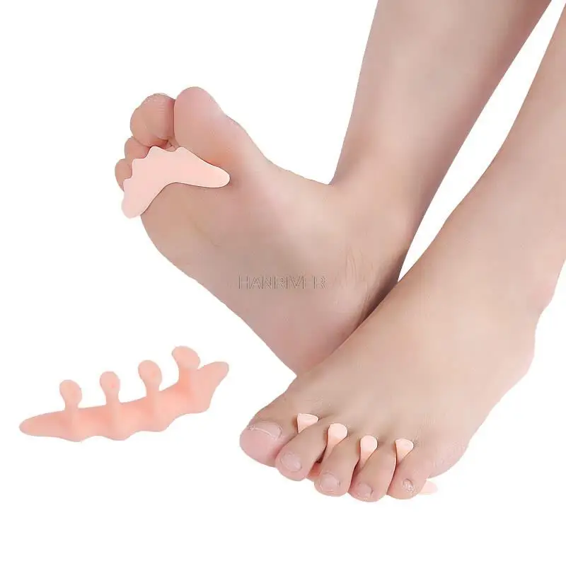 

5 pairs Combing cloven apparatus for hallux valgus toes outer thigh bone correction cloven, day and night with toe pads