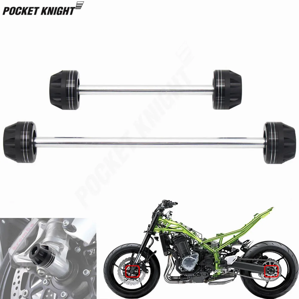 

For KAWASAKI ZX-10R ZX10R NINJA 2006-2007 Motorcycle Rear Front Axle Fork Crash Sliders Wheel Protector Falling Protection