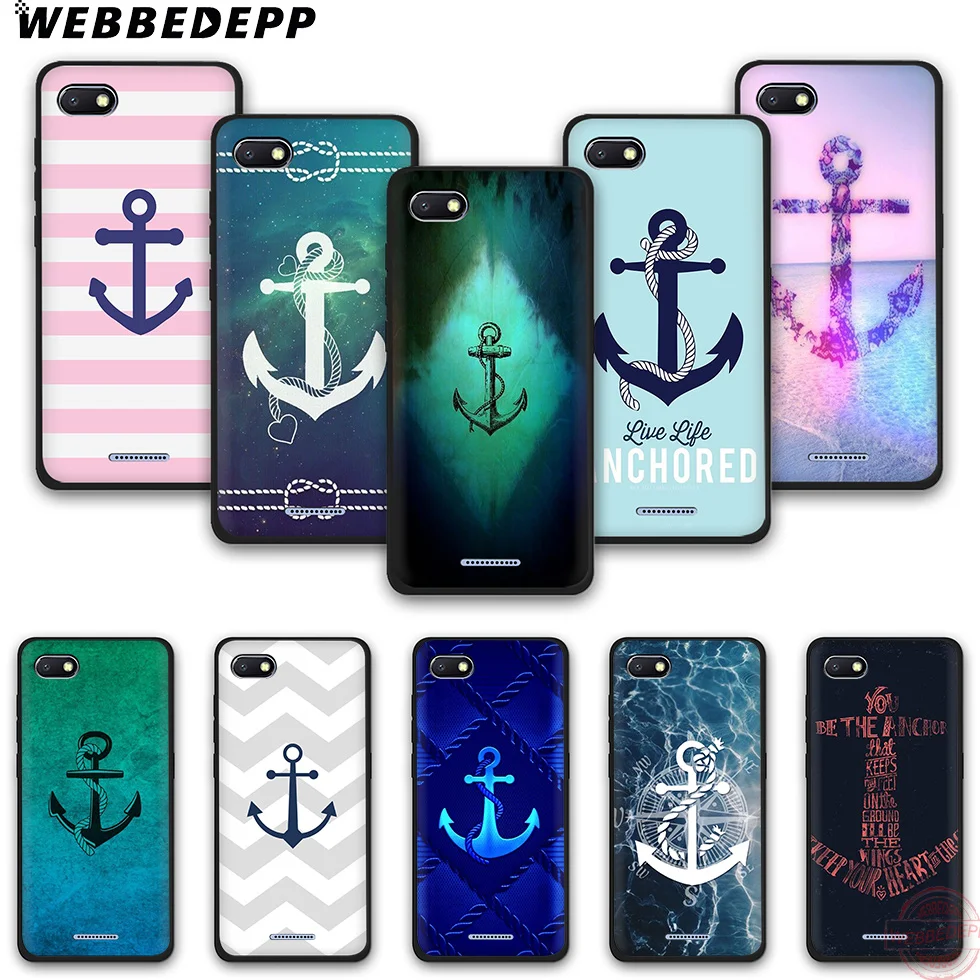 WEBBEDEPP Anchor Ship Fashion Soft Silicone Phone Case for Redmi Note 6Pro 7Pro 4A 4X 5 5A 6A 8A 7 S2 note 8 |