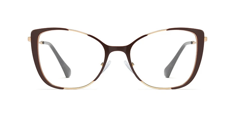 45955 кошачий глаз очки оправа половина рамки мужской и женский Оптический Модные компьютерные очки