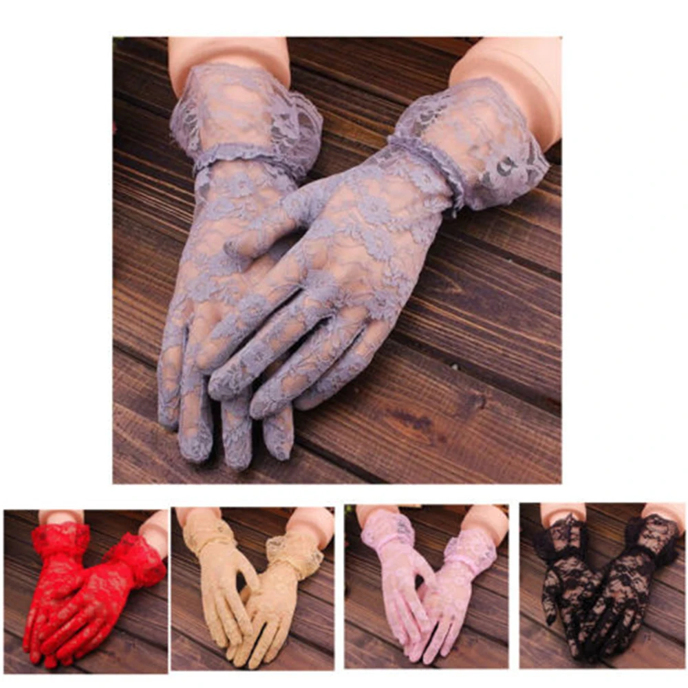 Новинка женские перчатки кружевные варежки защита от солнца Осень зима модные