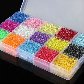 

500Pcs Colored Core Casted Czech Crystal Glass Beads DIY Seedbeads Rondelle Spacer Beads for Jewelry Making 4mmx3.2mm