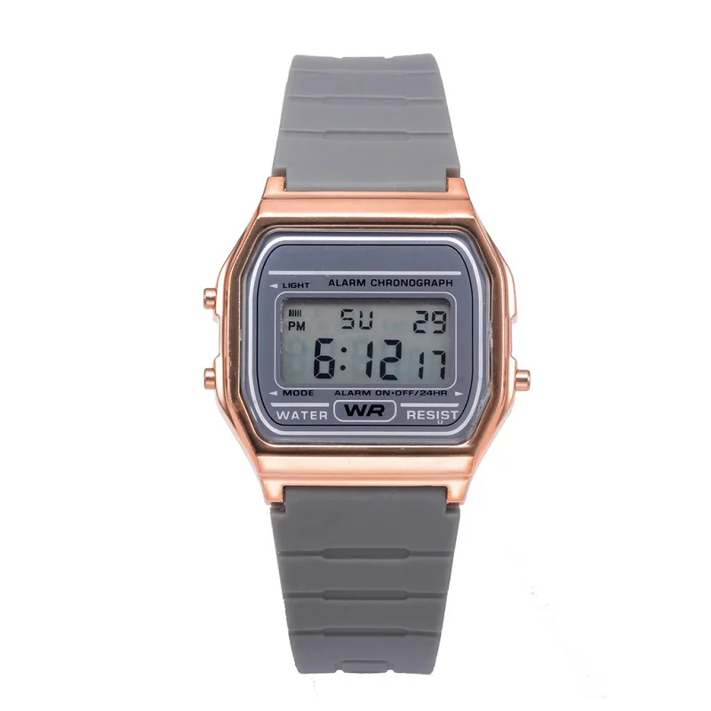 

9sFashion LED Men Watch Couple Watches Digital Waterproof Electronic Sports Watch Electronic Watch Silicone Strap Women's Watch