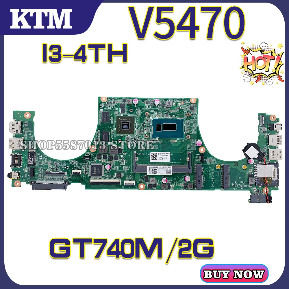 

DAJW8CMB8E1 for DELL Vostro V5470 V5439 5439 2TK7V 5470 laptop motherboard mainboard test OK I3 cpu GT740M/2G
