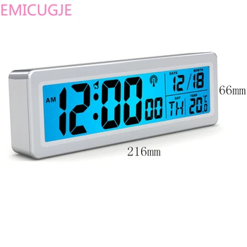 

Display Home Glowing 2 In 1 Table/hanging ClockWaves Movement LCD Digital Thermometer Alarm Clock Big Numbers Time /date/week