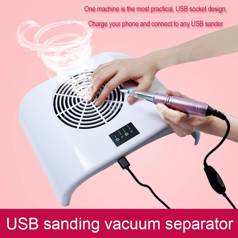 

Hot Sale Professional Nail Dust Collector 36W Nail Art Dust Suction Vacuum Cleaner Fan for Cleaning Tool with USB Charging Port
