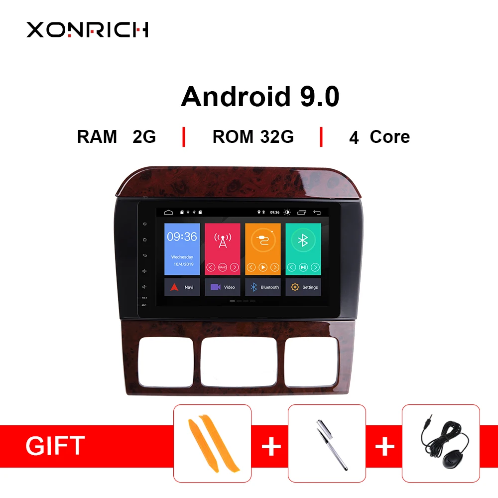 2 din Android 9 Автомобильный мультимедийный плеер GPS для Mercedes Benz S Class W220 W215 S280 S320 S350 S500