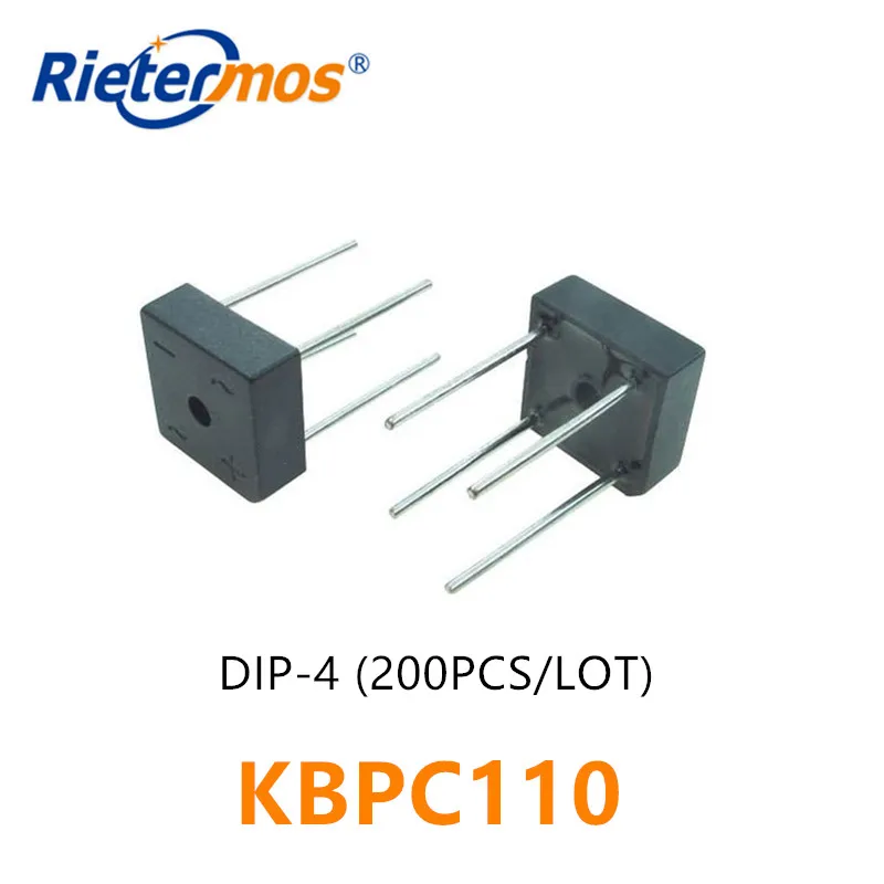 

200PCS KBPC110 1000V DIP4 KBPC1005 KBPC101 KBPC102 KBPC104 KBPC106 KBPC108