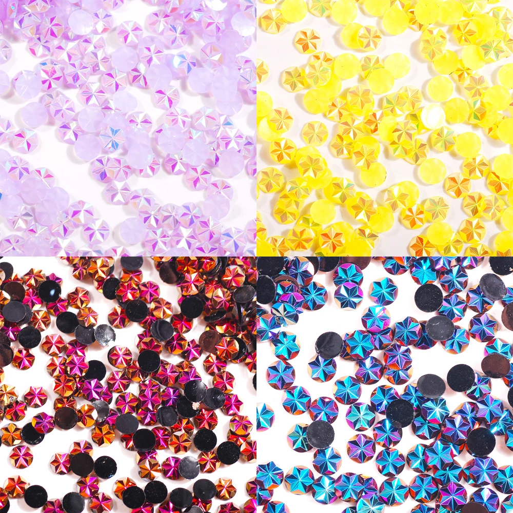 Venda por Atacado Decoração do Casamento Varejo Resina Rodada 3d Flor Natator Rhinestone Unha Art Faça Você Mesmo 30000 Pçs Lote - 5mm Top 7 High Quality Beleza e saúde