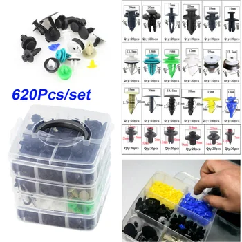 

Trunk Rivet Clips Screw Tool Fender Clips Trim Equipment 620pcs Plastic