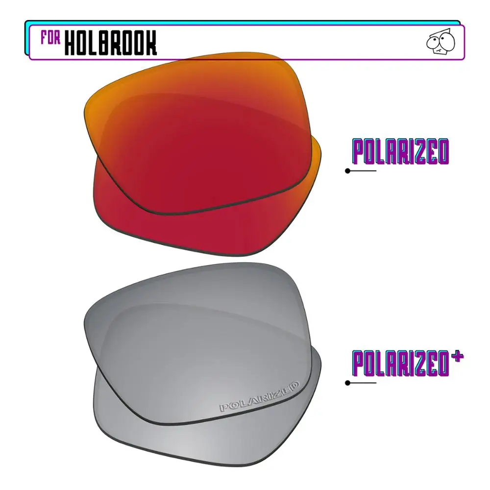 

EZReplace Polarized Replacement Lenses for - Oakley Holbrook Sunglasses - Sir P Plus-RedP Plus