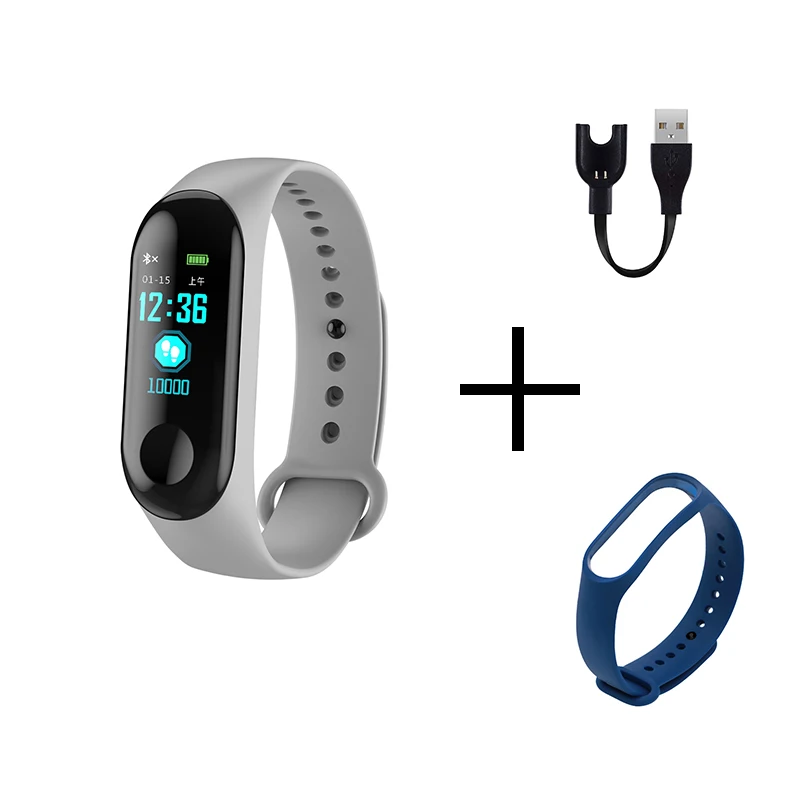 Fitness Wristwatch M3 Color Screen Smart Sport Bracelet Activity Running Tracker Heart Rate For Children Men Women Watch Hours 