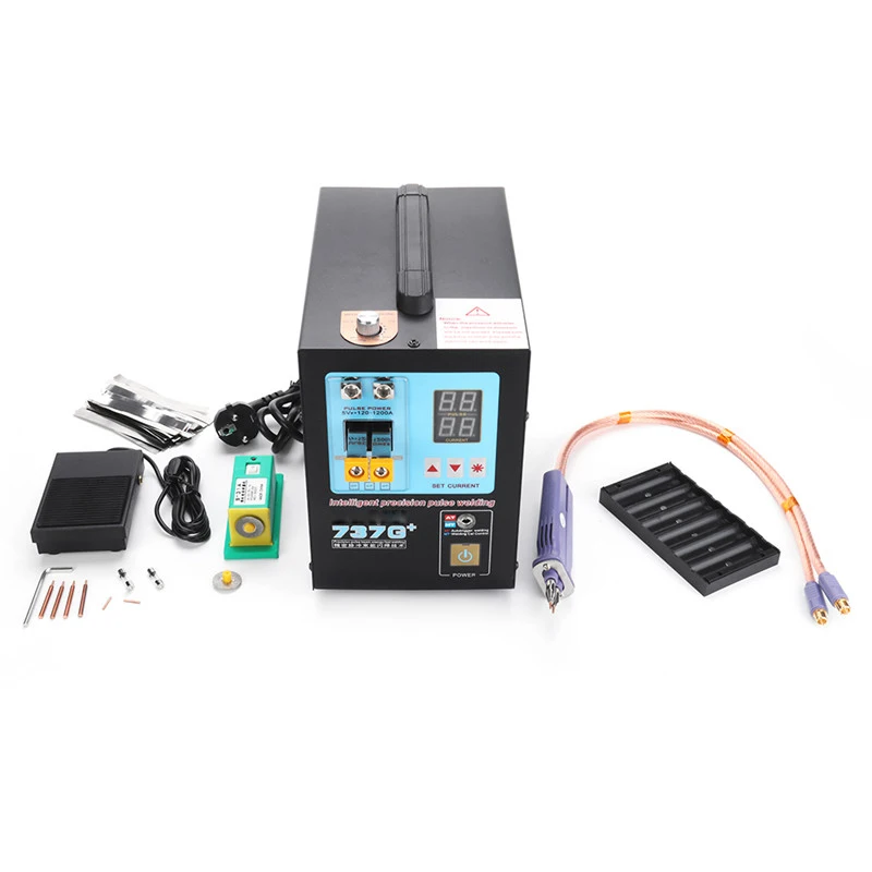 

737G+ 220V/110V Dual Mode Battery Spot Welding Machine Intelligent Frequency Conversion Pulse & Current Display W/Welding Pen