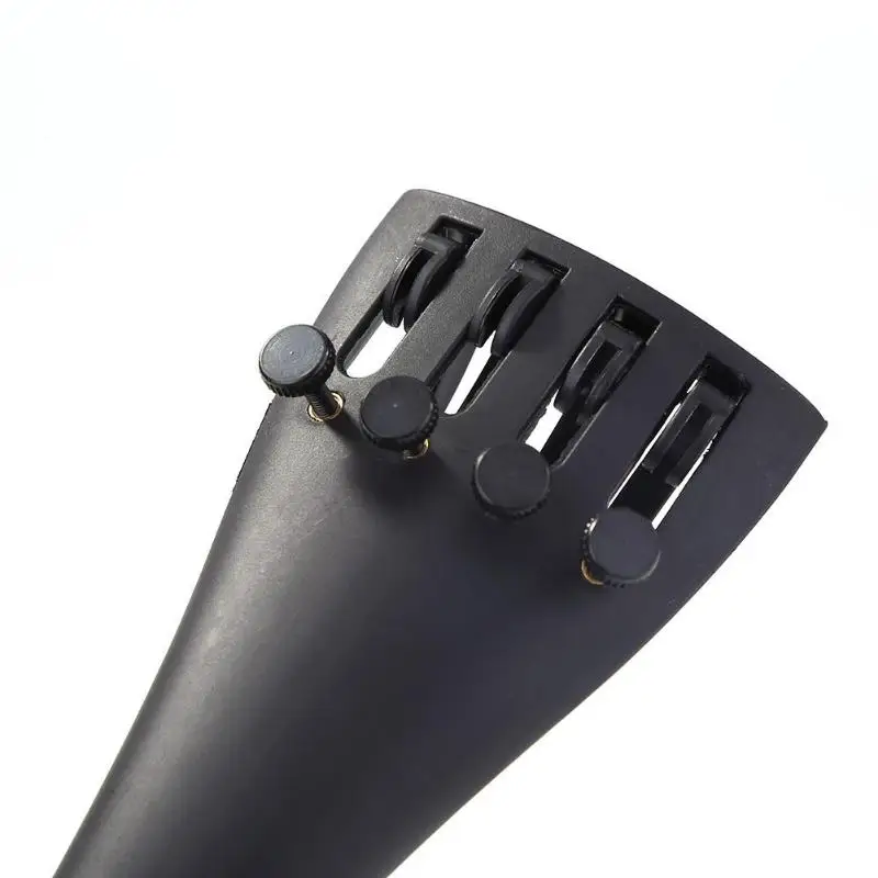 Durable Tailpiece Classic Delicate Texture Violin Cello Carbon Fiber Tailpiece with Tailgut Stringed Instrument Parts Black