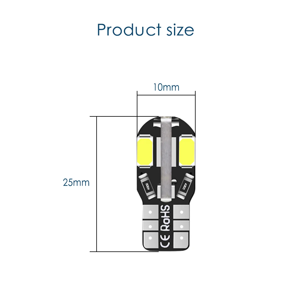   Ʈũ 극ũ LED ڵ ׸ , ȭƮ 5730, 8SMD, 12V, ̵ , T10, W5W , 10 