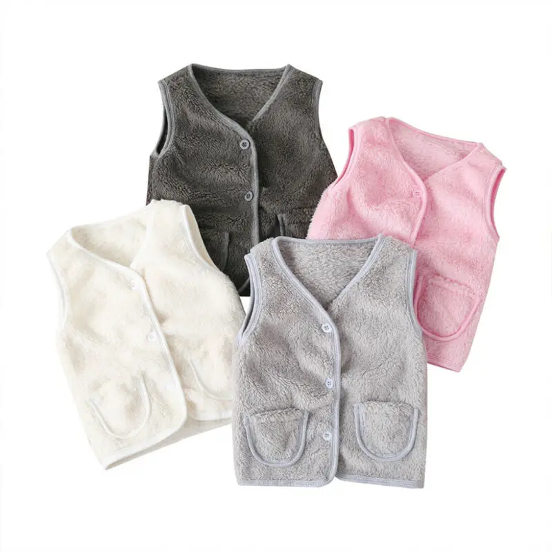 Autumn Winter Children Vest Fur Baby Waistcoat Kids Light Vest for Girl Boy Toddler Children Clothes Sleeveless Outerwear Jacket