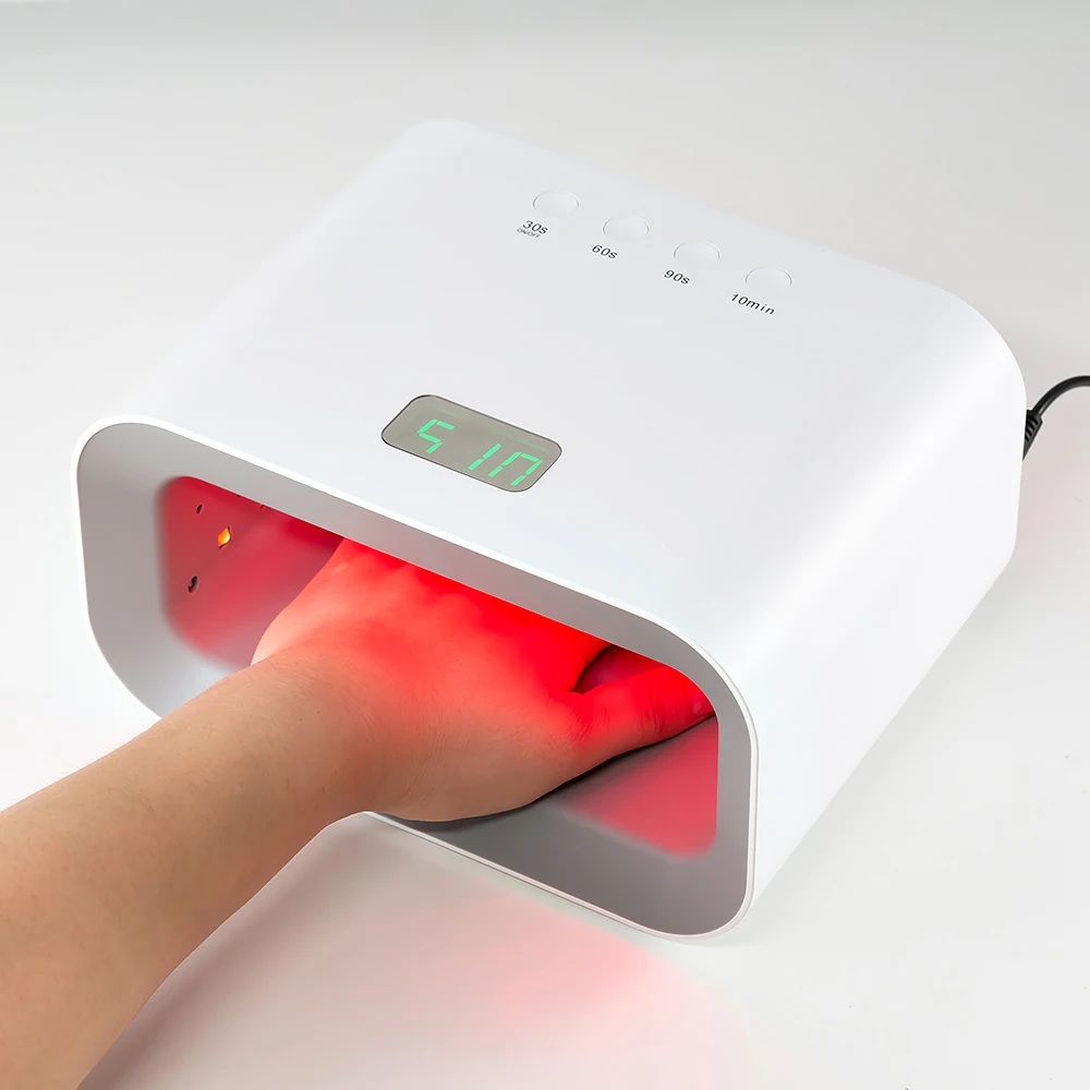 

NEW Red Light Whitening Nail Dryer 90W UV LED Lamp LCD Display 60 LEDs Dryer Lamp for Curing Gel Polish SUN Light Manicure Tool