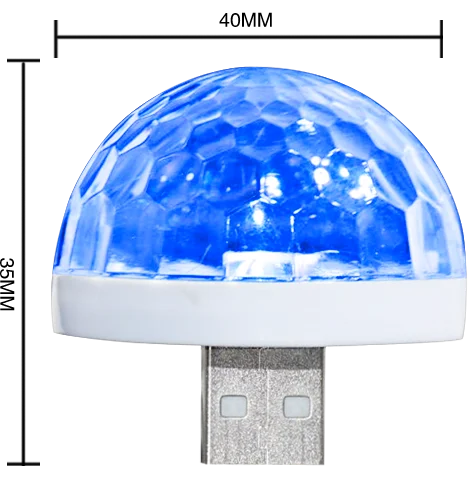 Мини USB СВЕТОДИОДНЫЙ диско этапа светильник Портативный Семья вечерние магический шар красочный светильник бар клуб сценическое освещение лампа для мобильного телефона
