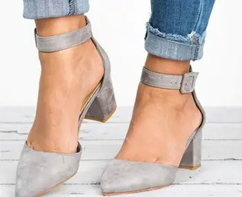 

YEELOCA 2020 Low Heels Sandals Women Ankle Strap Summer Shoes Female a001 Block Heels YU001