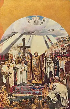 

Viktor Vasnetsov - Baptism of Russia Art Print Poster grandes para pared oil paintings canvas For Home Decor Wall Art