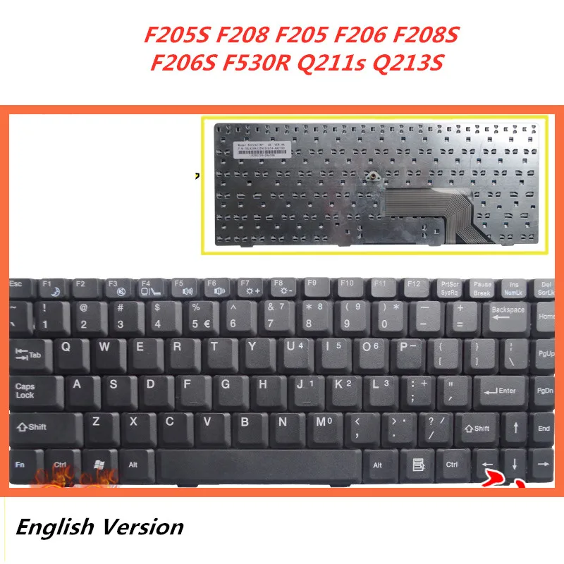 Ноутбук английскую клавиатуру для hasee F205S F208 F205 F206 F208S F206S F530R Q211s Q213S ноутбук замена Раскладка клавиатуры - Цвет: same as picture