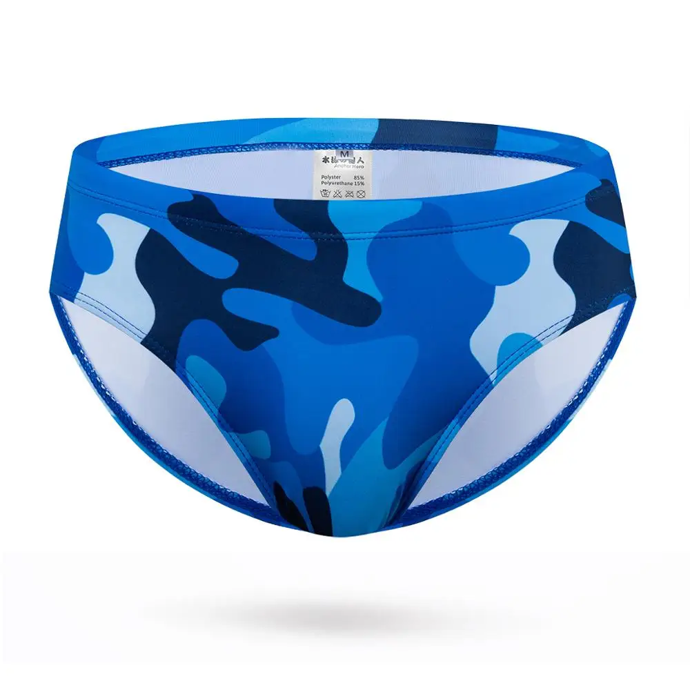 Синий Мужские шорты для плавания плавки трусы Maillot De Bain Бикини Боксеры Шорты плавки для плавания мужские плавки для серфинга купальный костюм - Цвет: Синий