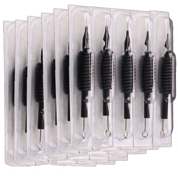 

10PCS New Black Disposable Tattoo Tubes Assorted Sterilized Mixed Tattoo Needles Silicone Handle Tattoo tool pigment