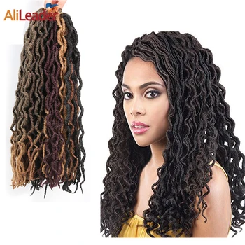 

Alileader New Nu Locs Curly Crochet Braids Hair Extension Ombre Nu Locs Crochet Braids Synthetic Hair Extensions Soft Locs Hairs