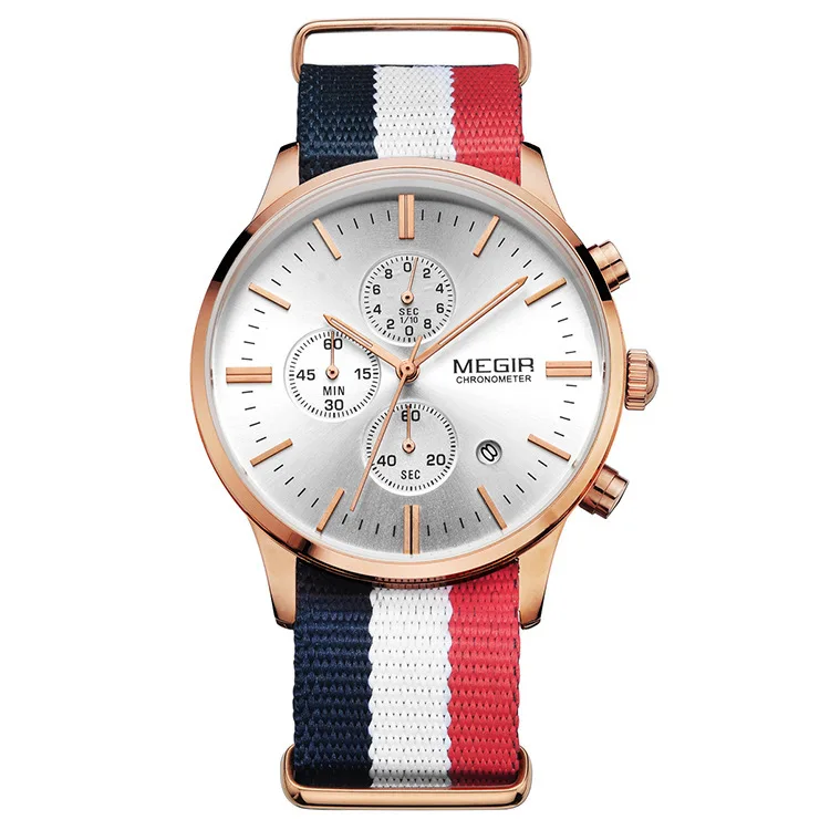 

Multi-functional timing waterproof calendar quartz men's table business fashion fashion joker quartz watch for men