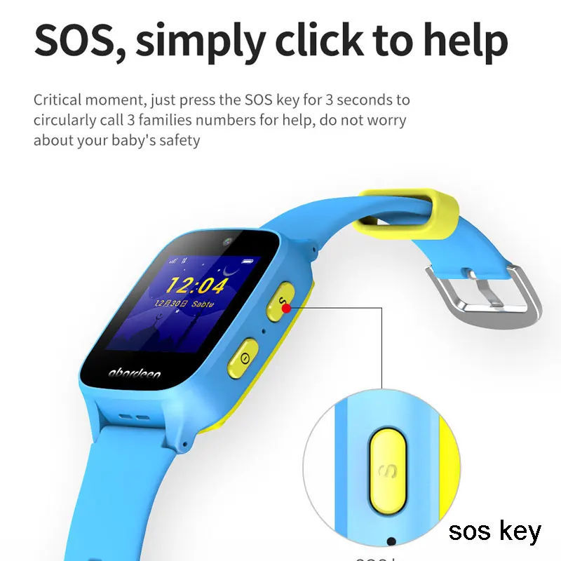 Abardeen B108 камерой смарт часы детские с gps трекер sim карта SOS водонепроницаемые умные часы для детей совместимые с IOS и Android