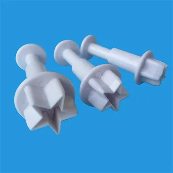 

3Pcs Star Shape Cookies Cutter Mold Chocolate Fondant Cake Plunger Mould Sugar Craft Baking Pastry Decor Tip Dessert Tools