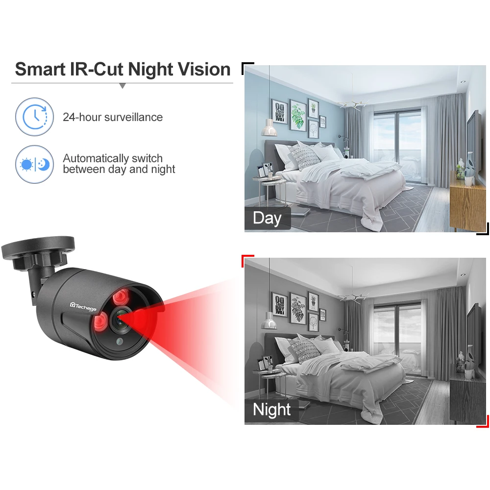 Techage 8CH 1080P цифровой видеорегистратор HD CCTV безопасности Системы 8 шт. 2MP