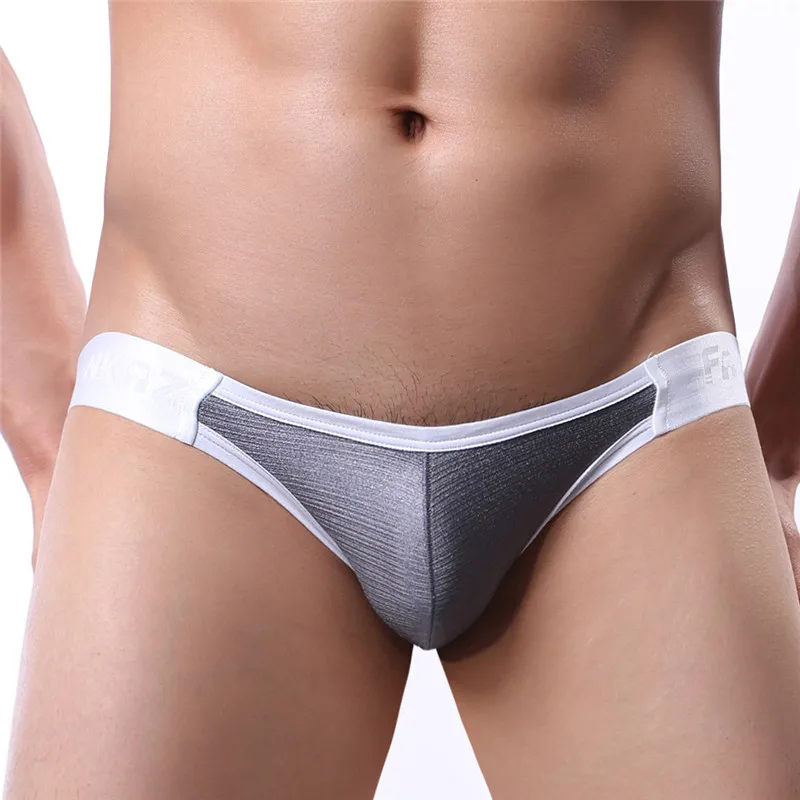 Men Briefs Thongs and G Strings Sexy Gay Men's Underwear Smooth Ice Silk Briefs Mens T Back Thong Tanga Panties Briefs Underpant