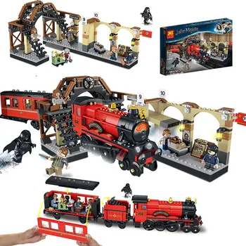 

39146 832Pcs Movie Series Hogwartsing Express Train Building Blocks Bricks Kids Toys 75955 Birthday Gifts For Children