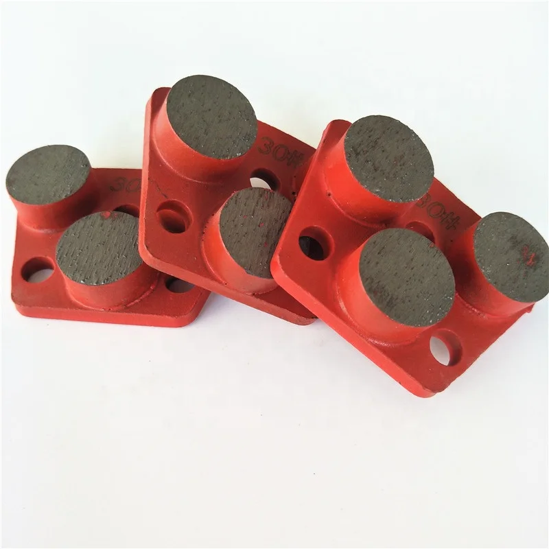 

12pcs Free Shipping Concrete floor diamond grinding block with three round segment concrete floor polish for Concrete Terrazzo