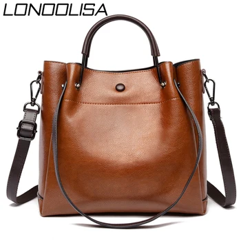 

Bags for Women 2019 Small Tot Oil Leather Luxury Handbags Women Bags Designer Handbags High Quality Women Shoulder Sac A Main