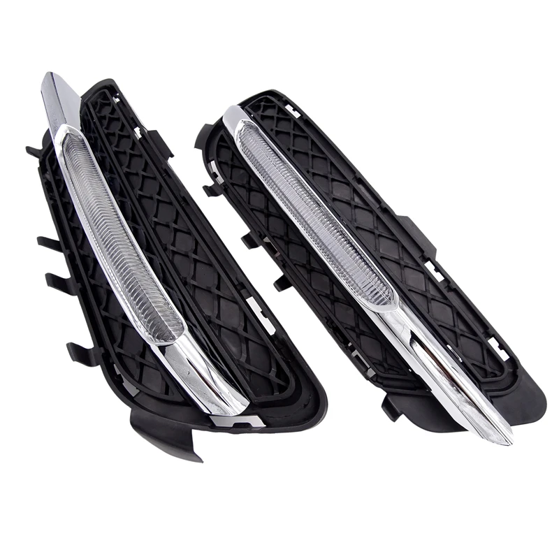 JIUWAN Car LED Daytime Running Lights DRL Fog Light Fit for Mercedes-Benz W212 E250 E300 E350 2009-2013 2128851574 2128851674