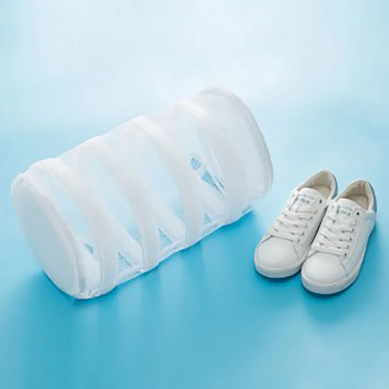 Round Подвесной сетчатый мешок для хранения обуви, сетка для стиральной машины, мешки для белья обуви, органайзер для сухой обуви, портативные мешки для стирки - Цвет: Round