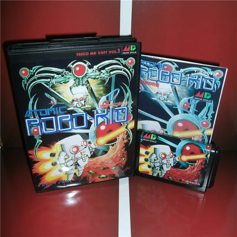 Atomic Robo Kid Japan чехол с коробкой и руководством для MD MegaDrive Genesis Видео игровой консоли 16 бит MD карты