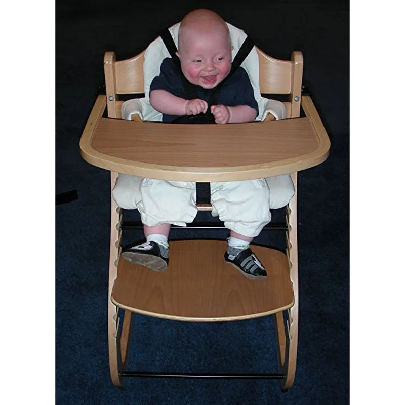 Primo Products Cozy Tot-To-Teen Chair, Adjustable High Chair, Baby Dinning Booster Seat, Natural Birch Wood Baby Feed Chair