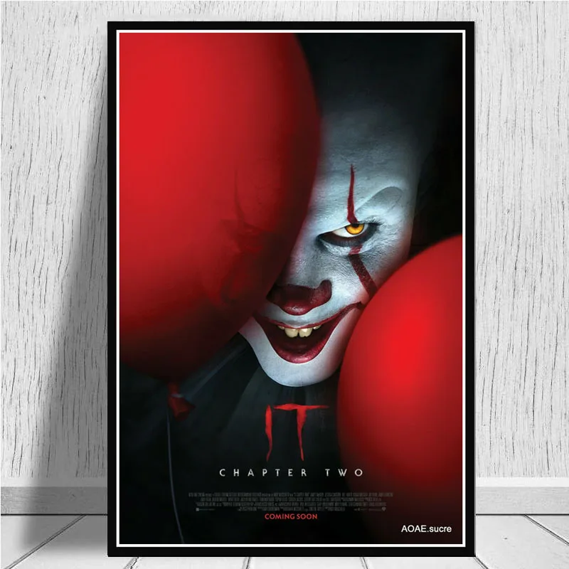 Горячее предложение 2 фильм ужас фильм Pennywise Холст Картина маслом плакатный принт искусство настенные картины для гостиной домашний декор