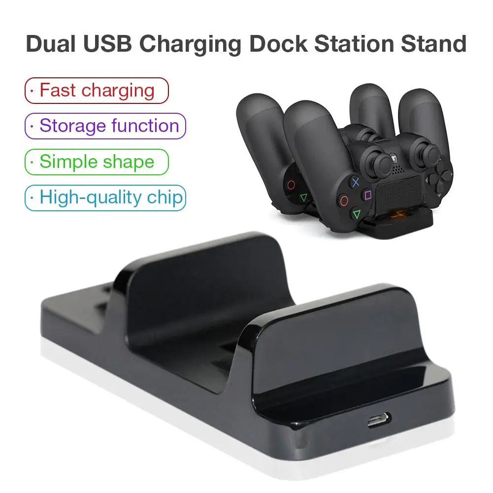 Мини зарядное устройство для PS4 беспроводной контроллер Двойная зарядка двойная