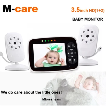 

3.5 Inch Wireless Baby Monitor With Two Digital Camera Temperature Sensor, Lullabies, ECO Mode, Two Way Talk Monitor Bebe