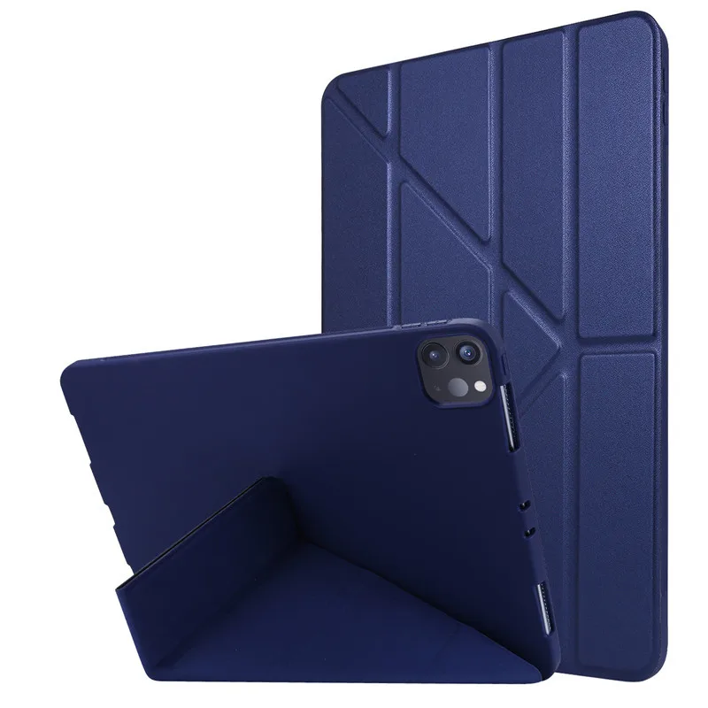 For 2020 iPad Pro 11 inch Case PU Leather Soft Silicone Back Magnetic Smart Cover for