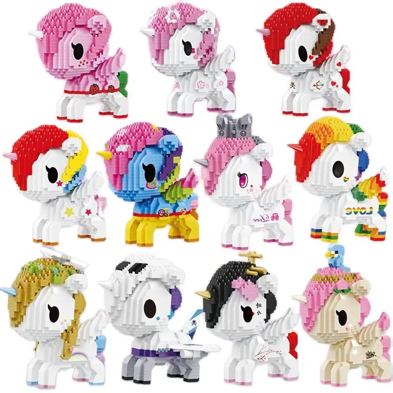 Balody serie creativa lindo unicornio Mini bloques de construcción