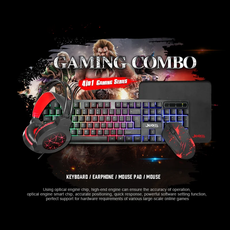 Gaming Gift Box 4 In 1 Rgb Backlit Gaming Keyboard Mouse Headset And Mousepad Combos Bundle Pc Gamer Kit Spainish Russian Arabic Keyboard Mouse Combos Aliexpress