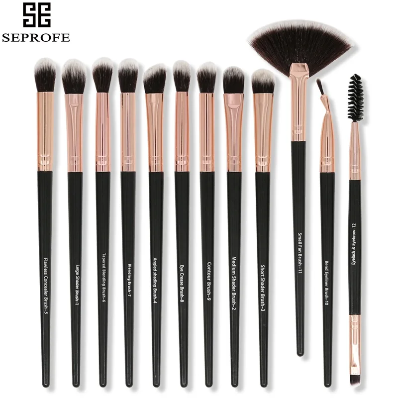 

Makeup Brushes Set 12pcs/lot Eye Shadow Blending Eyeliner Eyelash Eyebrow Make up Brushes Professional Eyeshadow Brush