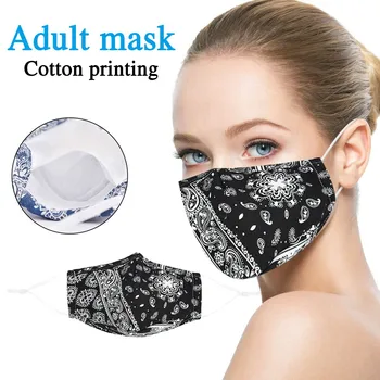 

1PC Outdoor Men Women Washable Reusable Printed Comfortable Breathable Mask mascarillas para niños Mouth Cover mondmaskers